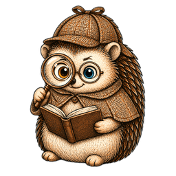 Spindl the hedgehog reading a book