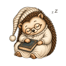 Spindl the hedgehog, napping